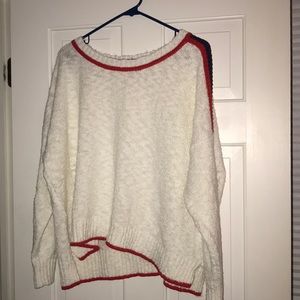 Red white and blue sweater